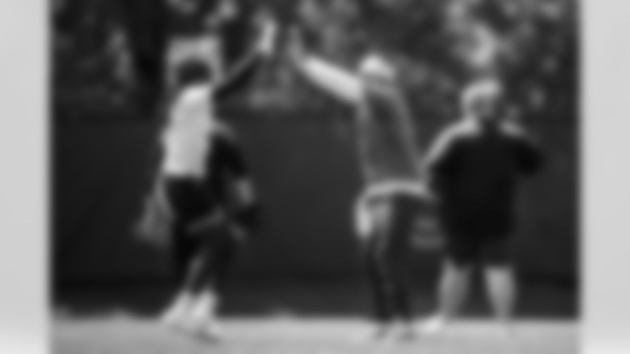 WR Ashton Dulin #16 and QB Anthony Richardson #5