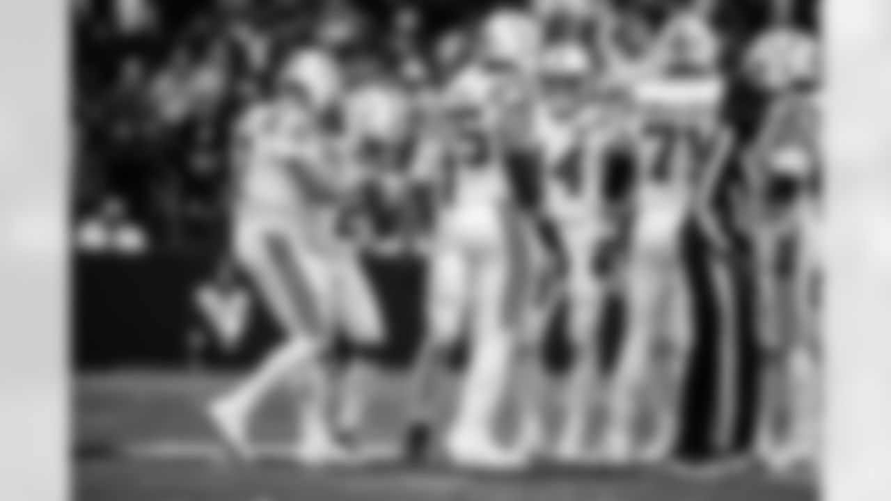 QB Phillip Rivers #17, WR Josh Downs #2, T Jalen Travis #75, WR Alec Pierce #14, G Matt Goncalves #71 and C Tanor Bortolini #60