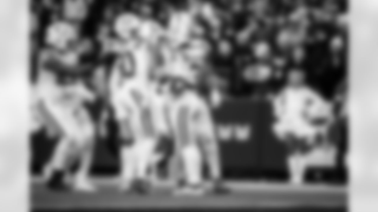 LB Buddy Johnson #59, CB Jaylon Jones #40, LB Segun Olubi #50 and RB Tyler Goodson #31