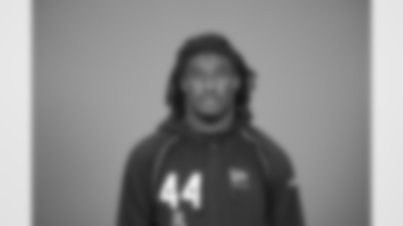 Illinois defensive lineman Gabe Jacas (44) poses for a portrait at the NFL football scouting combine in Indianapolis, Tuesday, Feb. 24, 2026 (AJ Mast/AP Content Services for the NFL)