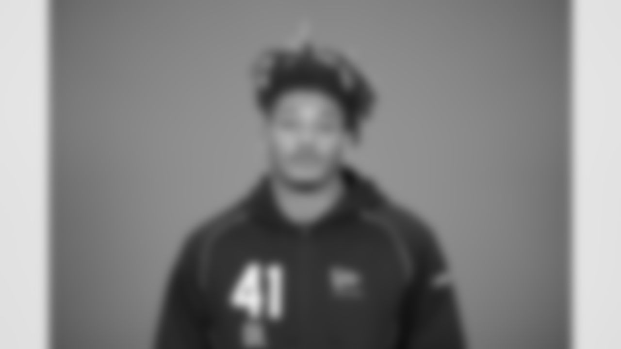 Texas A&M defensive lineman Cashius Howell (41) poses for a portrait at the NFL football scouting combine in Indianapolis, Tuesday, Feb. 24, 2026 (AJ Mast/AP Content Services for the NFL)