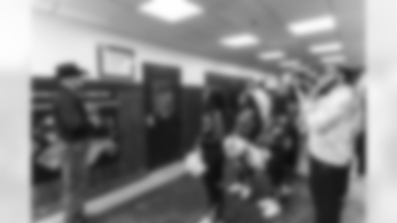 Images of Commander players and Command Force visiting Arlington National Cemetery with the USAA event staff at Fort Myers on October 21, 2025 in Landover, MD (Photo by Taylor Sims for Washington Commanders)