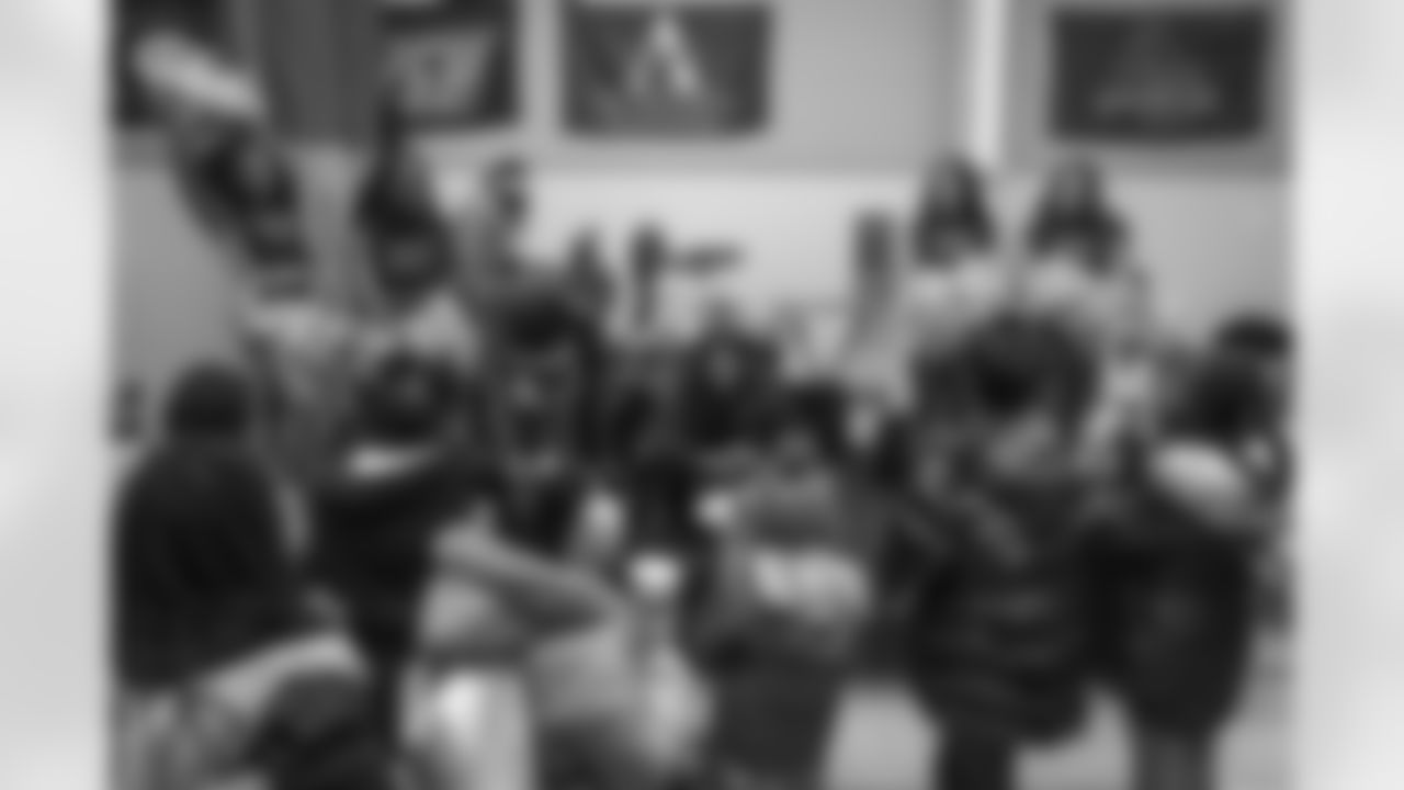 Inspire Change Changemaker Surprise at Rocketship Rise Academy in Washington, DC on December 10, 2025. (Annette Lee/Washington Commanders)