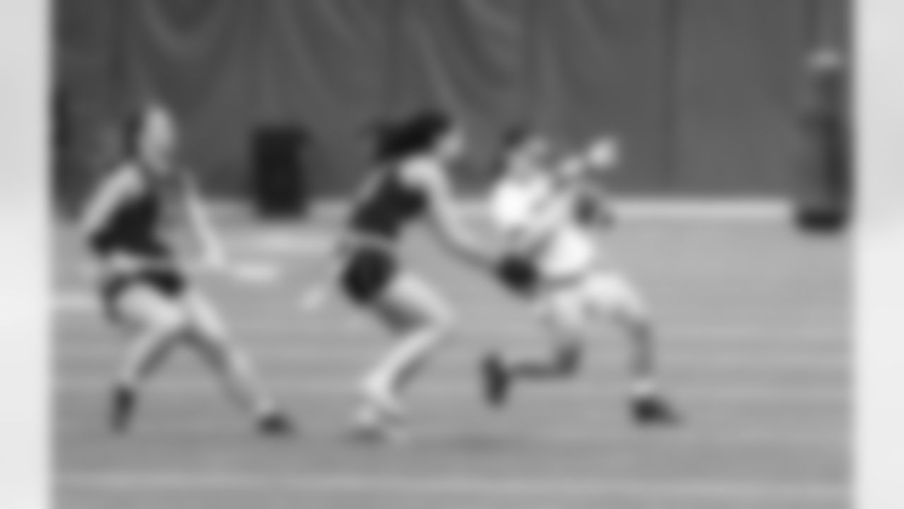 ASHBURN, VA– FEB 14: Images of Marymount University vs University of Virginia College Flag Football on February 14th, 2026 at Commanders Park.  (Photo by Taylor Sims for Washington Commanders)