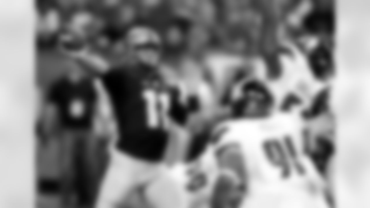 Purdue quarterback David Blough (11) throws against Louisville during the second half of an NCAA college football game in Indianapolis, Saturday, Sept. 2, 2017. (AP Photo/Michael Conroy)