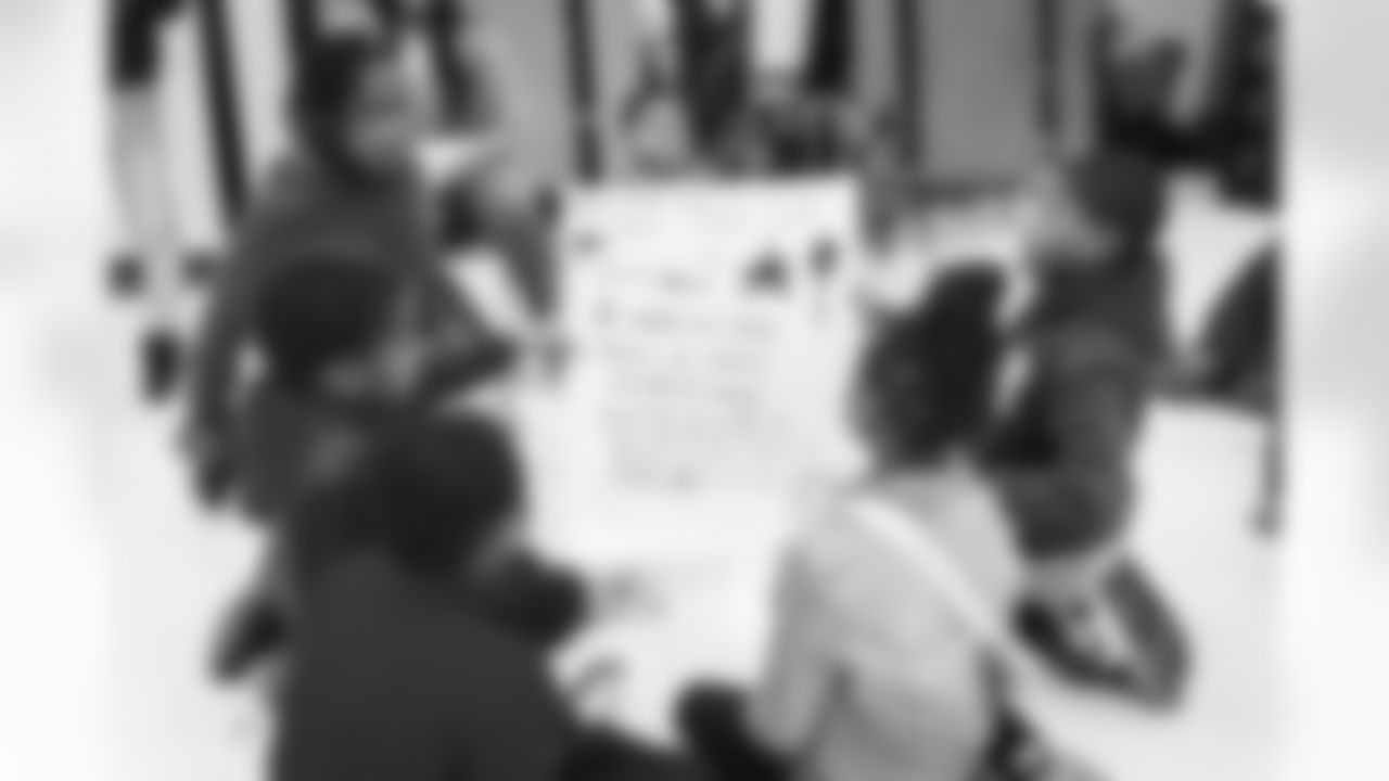 WASHINGTON, DC – DEC 09: Images of Johnson Johnson at his school visit at Malcolm X Elementary in Washington, DC on DECEMBER 09, 2025 (Photo by Taylor Sims for Washington Commanders)