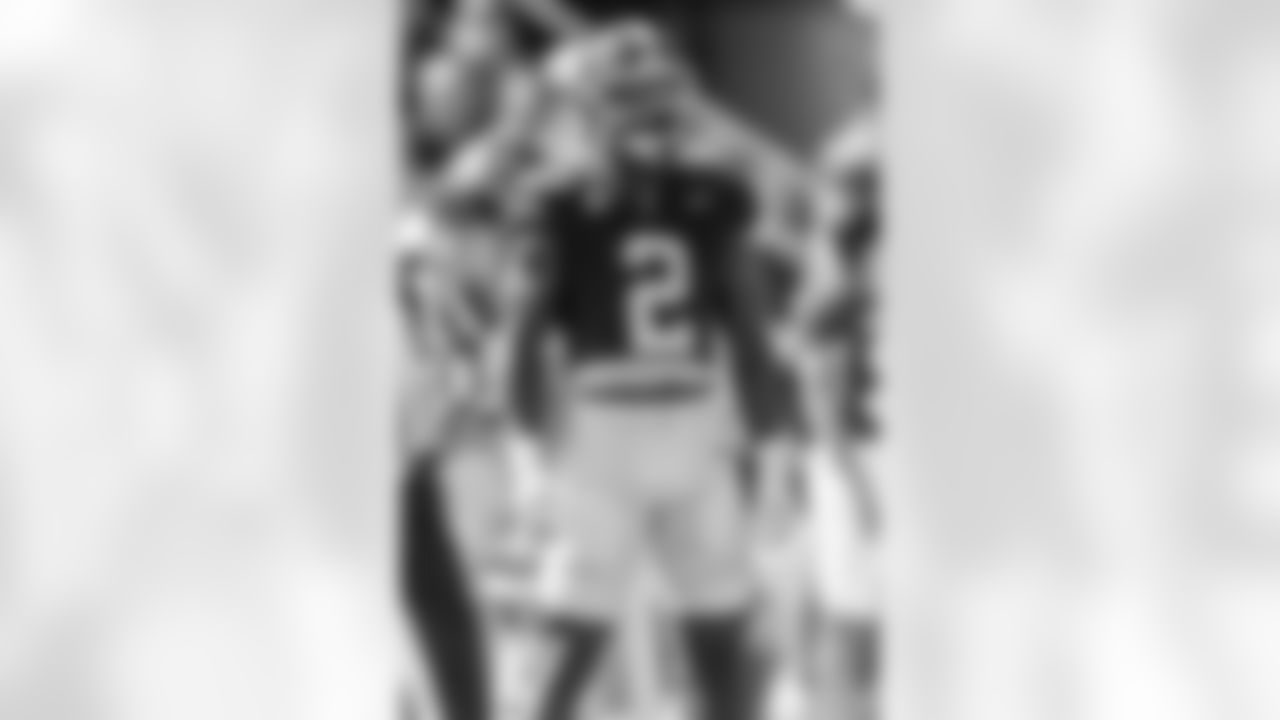 Alabama defensive back Caleb Downs (2) sets up for a kickoff against Mississippi during the first half of an NCAA college football game, Saturday, Sept. 23, 2023, in Tuscaloosa, Ala. (AP Photo/Vasha Hunt)