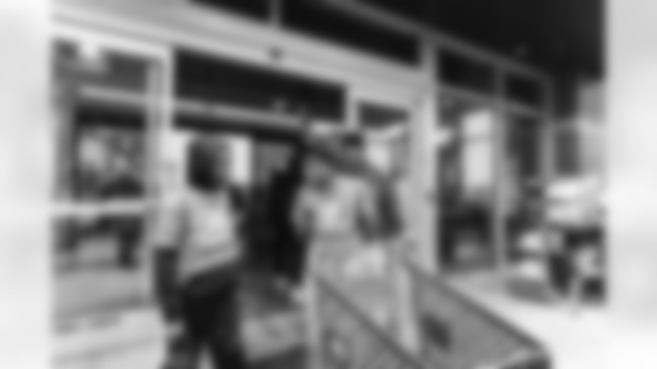 STERLING, VA – DEC 15: Images of Deebo Samuels shopping with 9 local Boys & Girls Club members at Dick's Sporting Goods at Dulles Town Center in Sterling, VA on DECEMBER 09, 2025 (Photo by Taylor Sims for Washington Commanders)