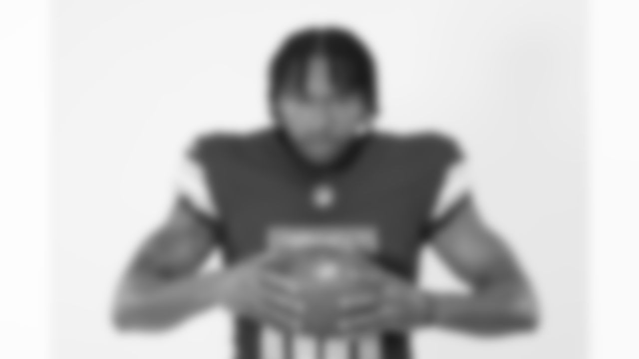 Washington Commanders wide receiver Jaylin Lane (83) poses for a portrait during the NFLPA Rookie Premiere on Saturday, May 17, 2025 in Thousand Oaks, Calif. (Ben Liebenberg/NFL)