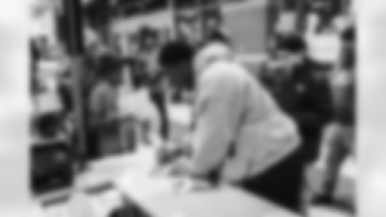 STERLING, VA – DEC 15: Images of Deebo Samuels shopping with 9 local Boys & Girls Club members at Dick's Sporting Goods at Dulles Town Center in Sterling, VA on DECEMBER 09, 2025 (Photo by Taylor Sims for Washington Commanders)