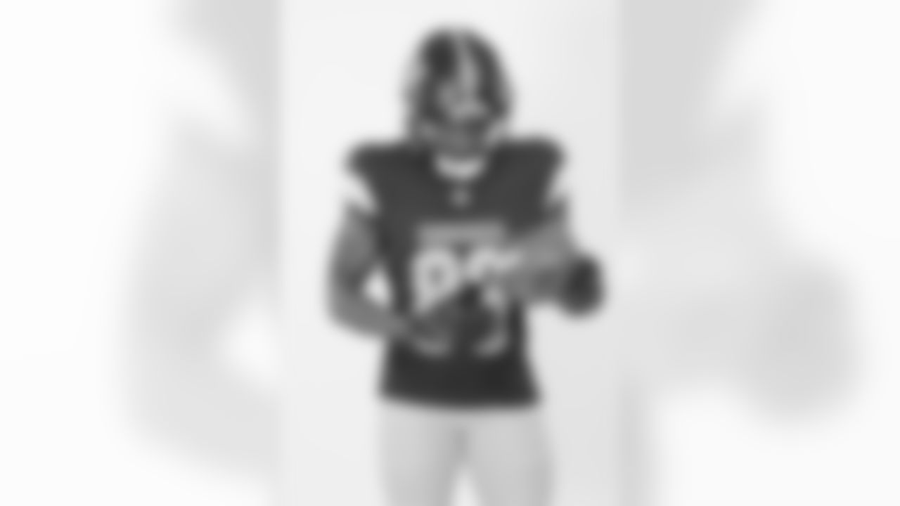 Washington Commanders wide receiver Jaylin Lane (83) poses for a portrait during the NFLPA Rookie Premiere on Saturday, May 17, 2025 in Thousand Oaks, Calif. (Ben Liebenberg/NFL)