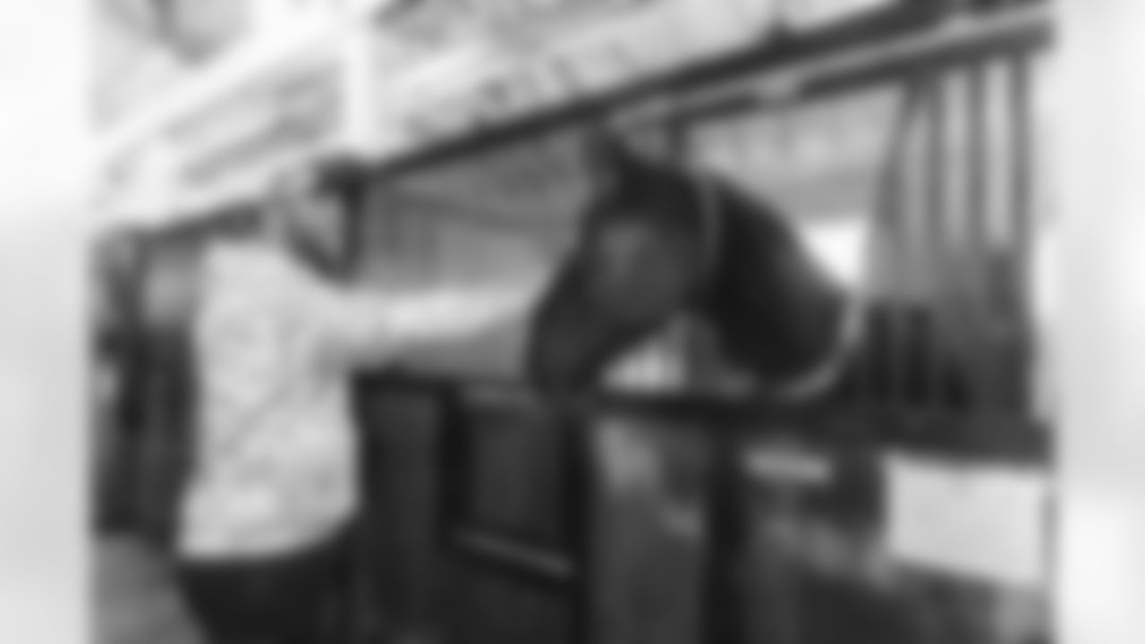 Images of Commander players and Command Force visiting Arlington National Cemetery with the USAA event staff at Fort Myers on October 21, 2025 in Landover, MD (Photo by Taylor Sims for Washington Commanders)