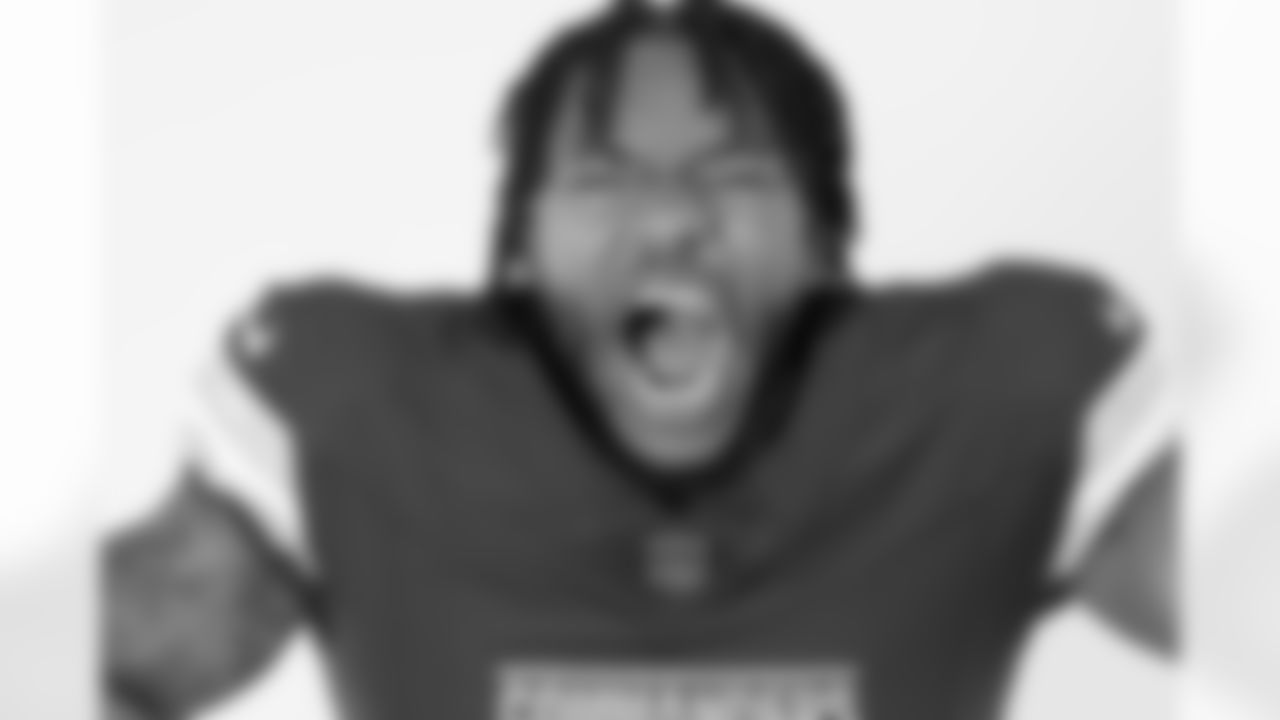 Washington Commanders wide receiver Jaylin Lane (83) poses for a portrait during the NFLPA Rookie Premiere on Saturday, May 17, 2025 in Thousand Oaks, Calif. (Ben Liebenberg/NFL)