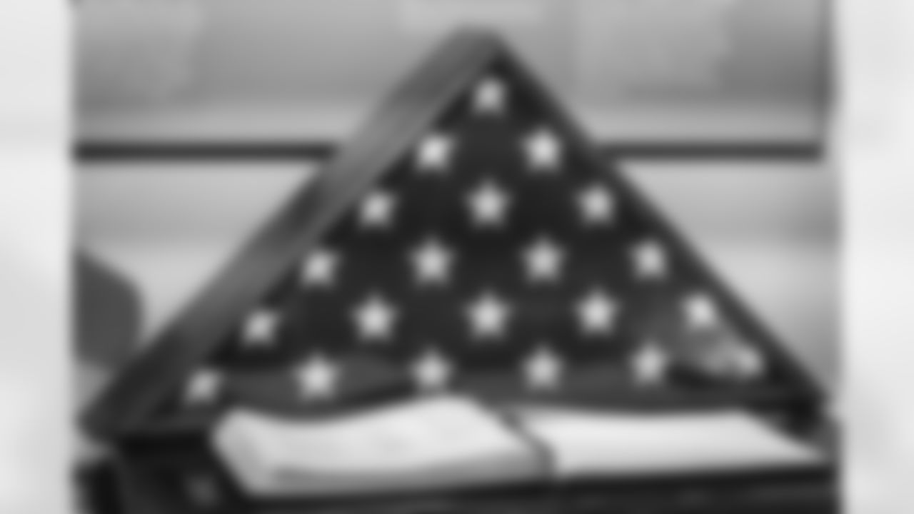 Images of Commander players and Command Force visiting Arlington National Cemetery with the USAA event staff at Fort Myers on October 21, 2025 in Landover, MD (Photo by Taylor Sims for Washington Commanders)