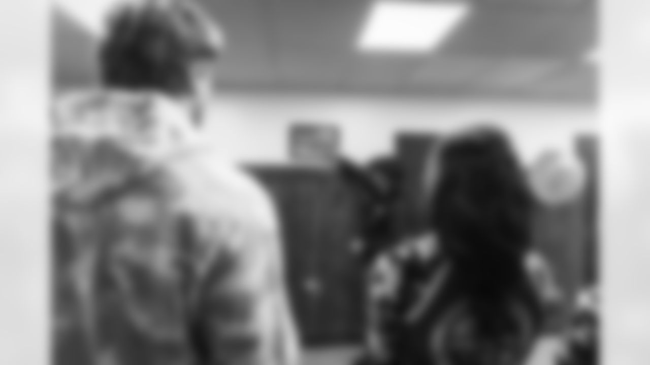 Images of Commander players and Command Force visiting Arlington National Cemetery with the USAA event staff at Fort Myers on October 21, 2025 in Landover, MD (Photo by Taylor Sims for Washington Commanders)