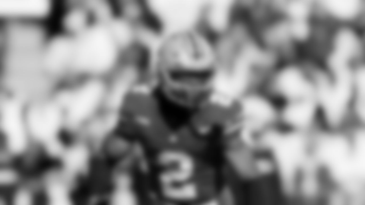 Ohio State defensive back Caleb Downs plays against Penn State during an NCAA college football game, Saturday, Nov. 1, 2025, in Columbus, Ohio. (AP Photo/Jay LaPrete)