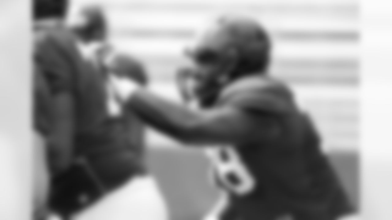 Mississippi offensive lineman Laremy Tunsil readies for a play during their final open NCAA college football practice, Saturday, Aug. 9, 2014, at Mississippi, in Oxford, Miss. Players were involved in individual and team drills. (AP Photo/Rogelio V. Solis)