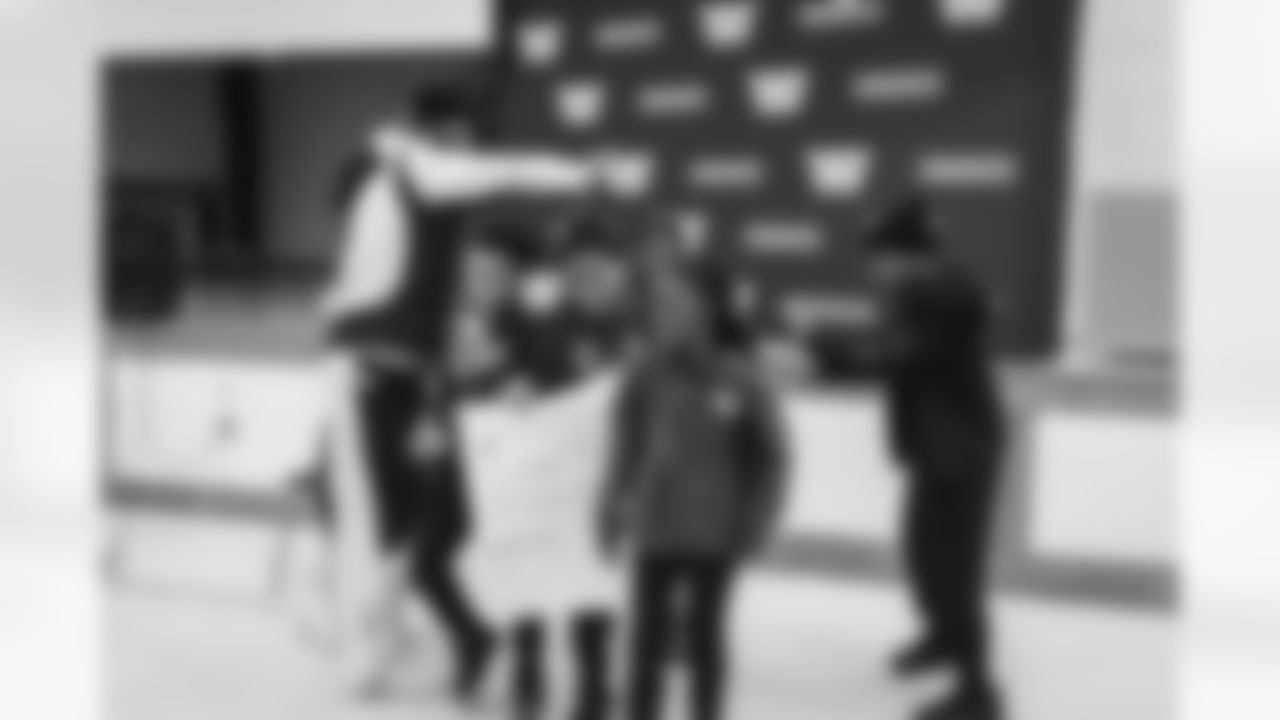 WASHINGTON, DC – DEC 09: Images of Johnson Johnson at his school visit at Malcolm X Elementary in Washington, DC on DECEMBER 09, 2025 (Photo by Taylor Sims for Washington Commanders)