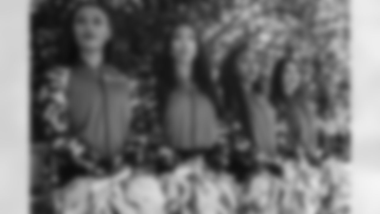 Images of Commander players and Command Force visiting Arlington National Cemetery with the USAA event staff at Fort Myers on October 21, 2025 in Landover, MD (Photo by Taylor Sims for Washington Commanders)