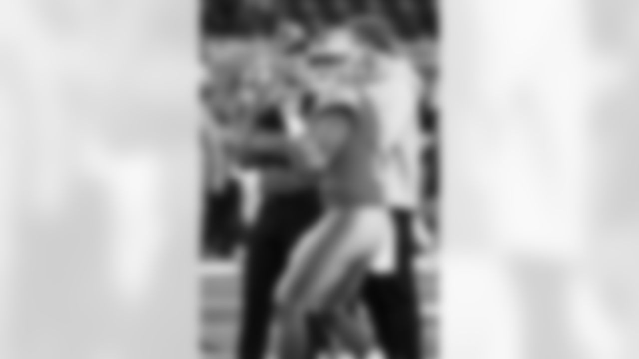 Detroit Lions quarterback David Blough (10) warms up prior to an NFL football game against Tampa Bay Buccaneers in Detroit, Sunday, Dec. 15, 2019. (AP Images/Rick Osentoski