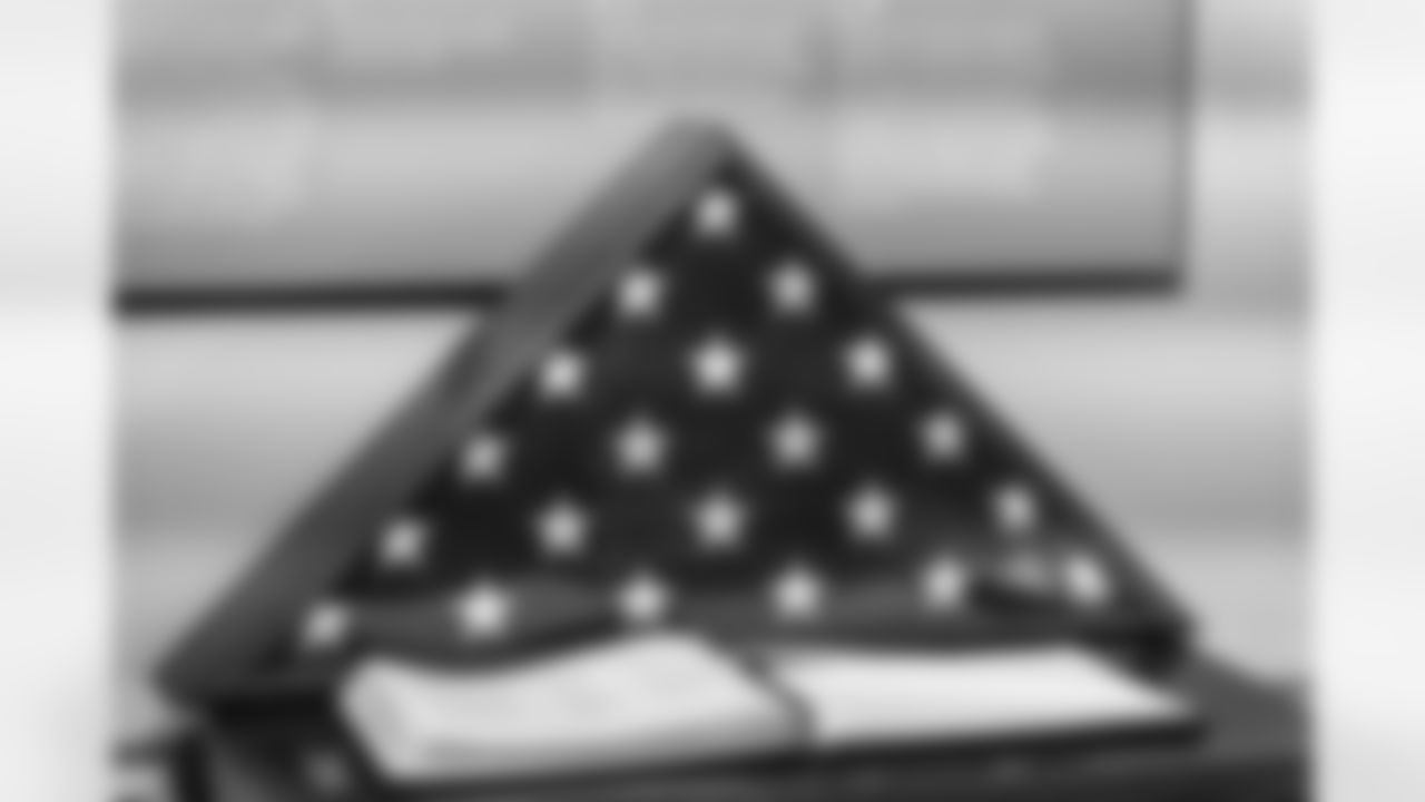 Images of Commander players and Command Force visiting Arlington National Cemetery with the USAA event staff at Fort Myers on October 21, 2025 in Landover, MD (Photo by Taylor Sims for Washington Commanders)