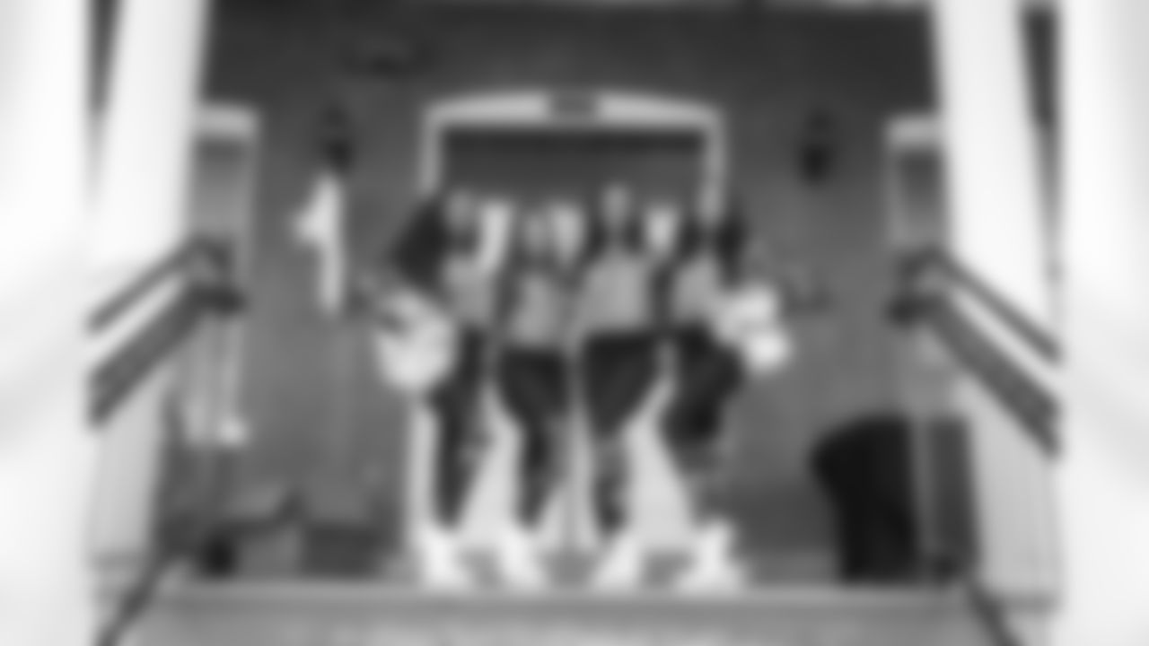 Images of Commander players and Command Force visiting Arlington National Cemetery with the USAA event staff at Fort Myers on October 21, 2025 in Landover, MD (Photo by Taylor Sims for Washington Commanders)