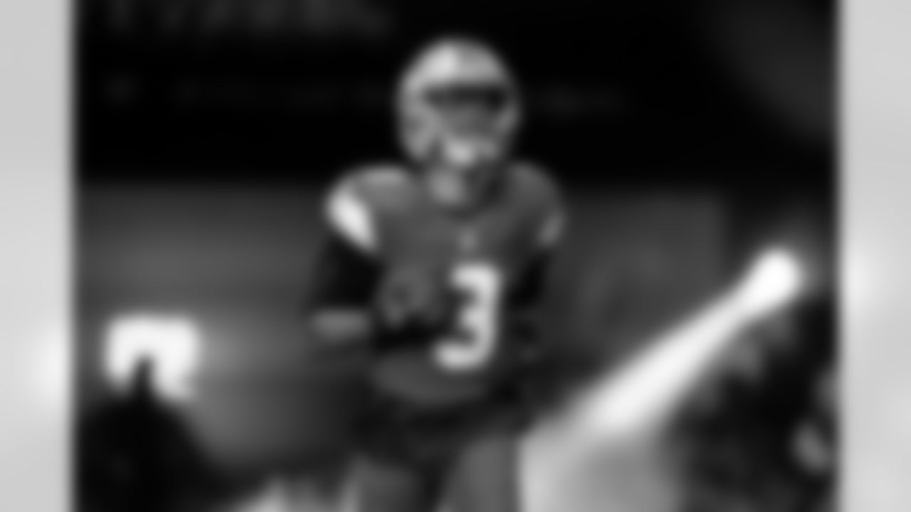 Detroit Lions wide receiver Jameson Williams (9) takes the field prior to an NFL football divisional playoff game against the Washington Commanders, Saturday, Jan. 18, 2025, in Detroit. (Michael Owens via AP)