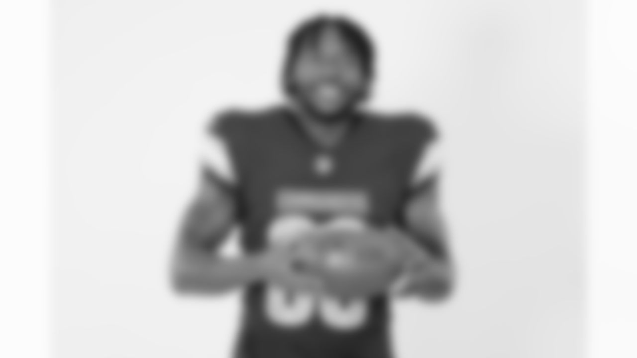 Washington Commanders wide receiver Jaylin Lane (83) poses for a portrait during the NFLPA Rookie Premiere on Saturday, May 17, 2025 in Thousand Oaks, Calif. (Ben Liebenberg/NFL)