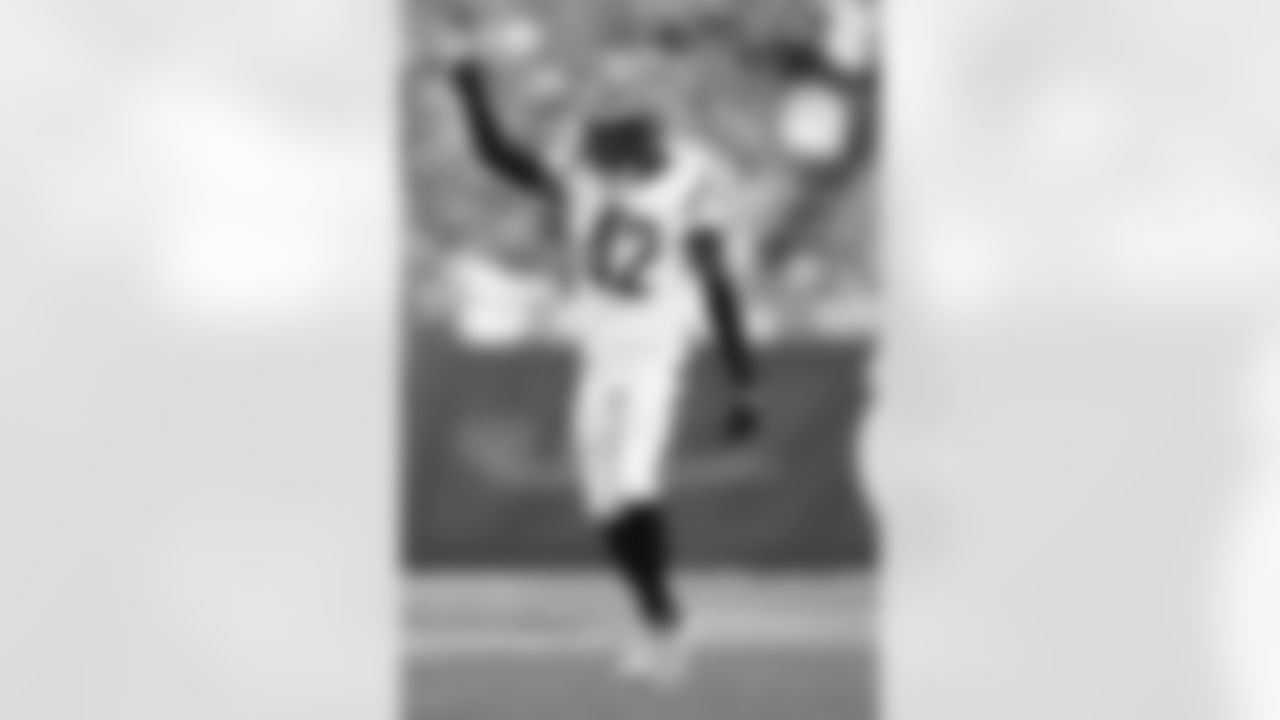 Cincinnati Bengals cornerback Allan George (42) reacts during a preseason NFL football game against the Los Angeles Rams, Saturday, Aug. 27, 2022, in Cincinnati. (AP Photo/Emilee Chinn)