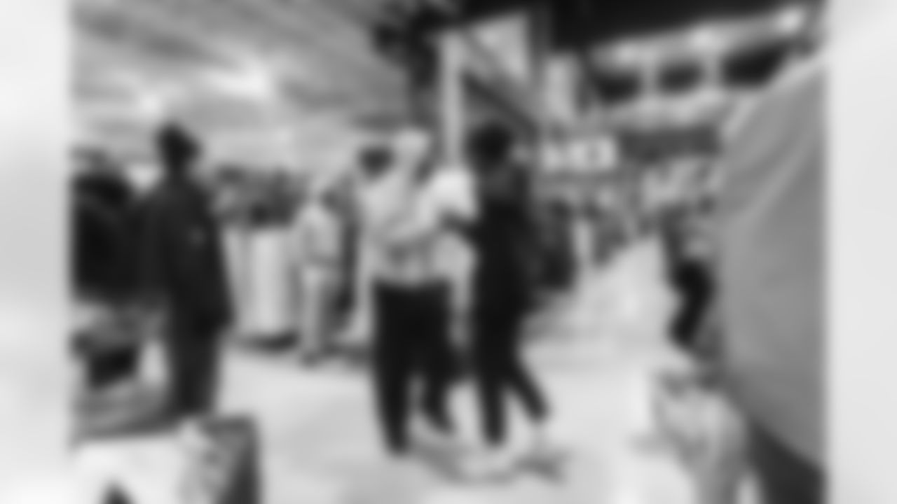 STERLING, VA – DEC 15: Images of Deebo Samuels shopping with 9 local Boys & Girls Club members at Dick's Sporting Goods at Dulles Town Center in Sterling, VA on DECEMBER 09, 2025 (Photo by Taylor Sims for Washington Commanders)