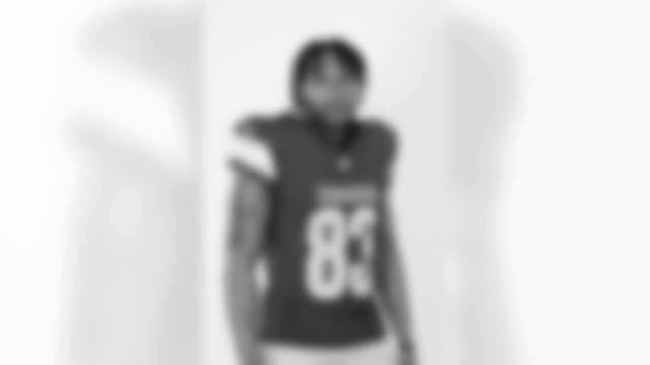 Washington Commanders wide receiver Jaylin Lane (83) poses for a portrait during the NFLPA Rookie Premiere on Saturday, May 17, 2025 in Thousand Oaks, Calif. (Ben Liebenberg/NFL)
