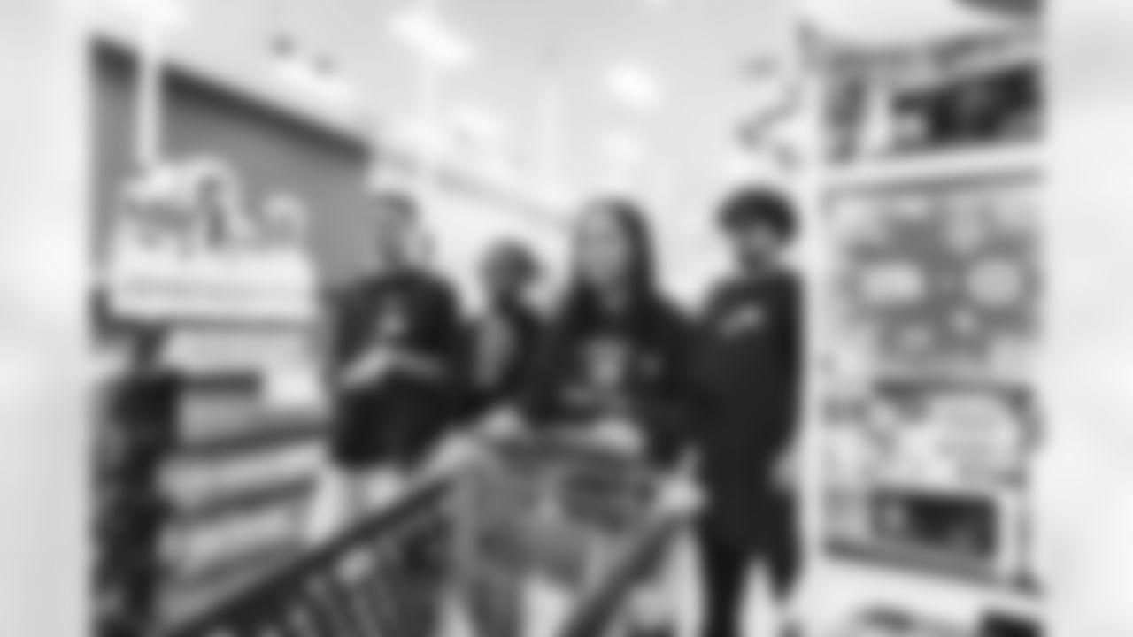 RESTON, VA – DEC 09: Images of Deebo Samuels and Jeremy Reaves shopping with 25 local elementary schools at Target in Reston, VA on DECEMBER 09, 2025 (Photo by Taylor Sims for Washington Commanders)