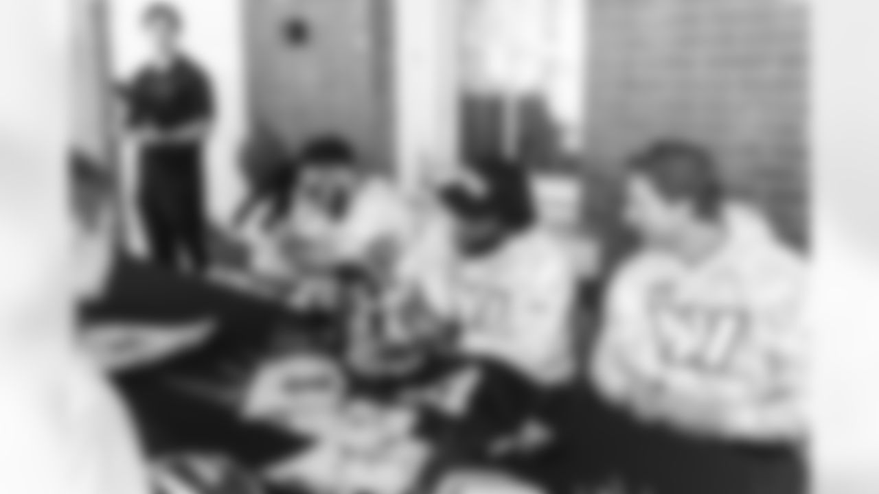 Images of Commander players and Command Force visiting Arlington National Cemetery with the USAA event staff at Fort Myers on October 21, 2025 in Landover, MD (Photo by Taylor Sims for Washington Commanders)