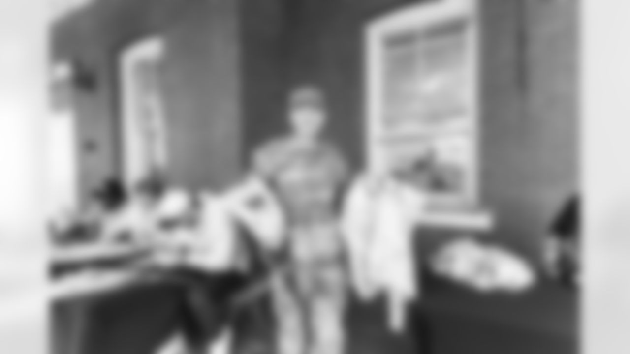 Images of Commander players and Command Force visiting Arlington National Cemetery with the USAA event staff at Fort Myers on October 21, 2025 in Landover, MD (Photo by Taylor Sims for Washington Commanders)