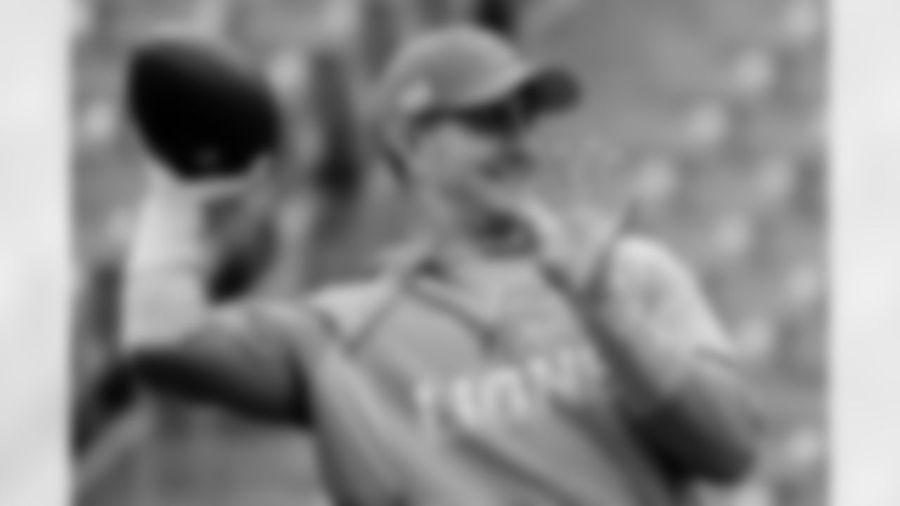 Detroit Lions quarterback David Blough warms up prior to an NFL football game between the Detroit Lions and Washington Redskins, Sunday, Nov. 24, 2019, in Landover, Md. (AP Photo/Mark Tenally)