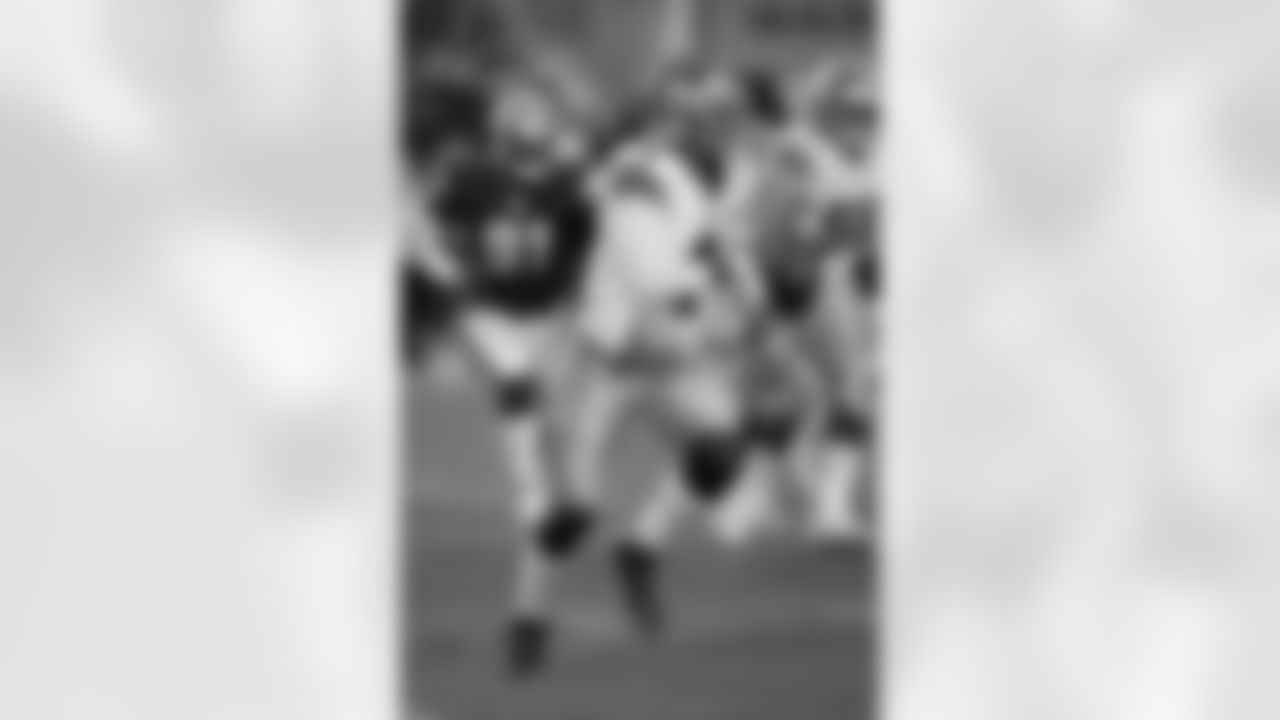 Dallas Cowboys quarterback Dak Prescott (4) rolls out while looking to pass during an NFL football game 49ers against the San Francisco 49ers, Sunday, Oct. 27, 2024 in Santa Clara, Calif. The 49ers defeated the Cowboys 30-24. (Paul Spinelli via AP)