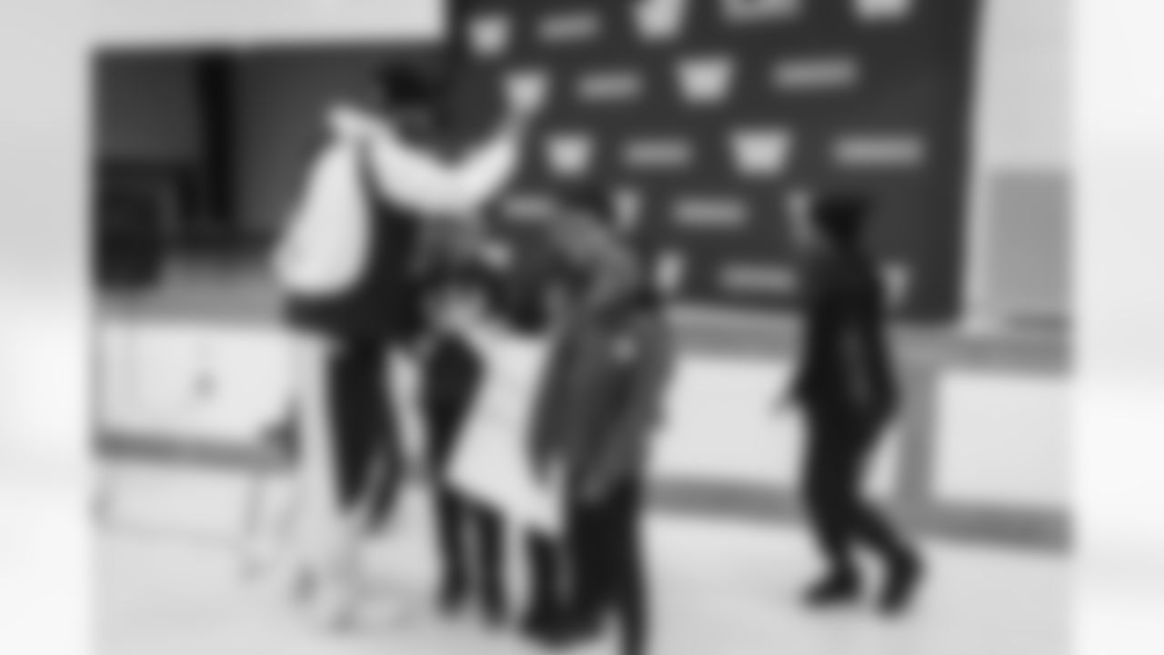 WASHINGTON, DC – DEC 09: Images of Johnson Johnson at his school visit at Malcolm X Elementary in Washington, DC on DECEMBER 09, 2025 (Photo by Taylor Sims for Washington Commanders)