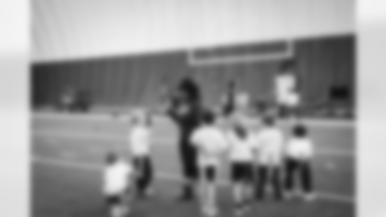 ASHBURN, VA – NOV 20: Images of attendees at the Flagstaff Commanders Single Day Camp at Commanders Park on NOVEMBER 20, 2025  (Photo by Taylor Sims for Washington Commanders)