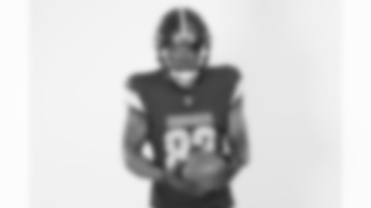 Washington Commanders wide receiver Jaylin Lane (83) poses for a portrait during the NFLPA Rookie Premiere on Saturday, May 17, 2025 in Thousand Oaks, Calif. (Ben Liebenberg/NFL)