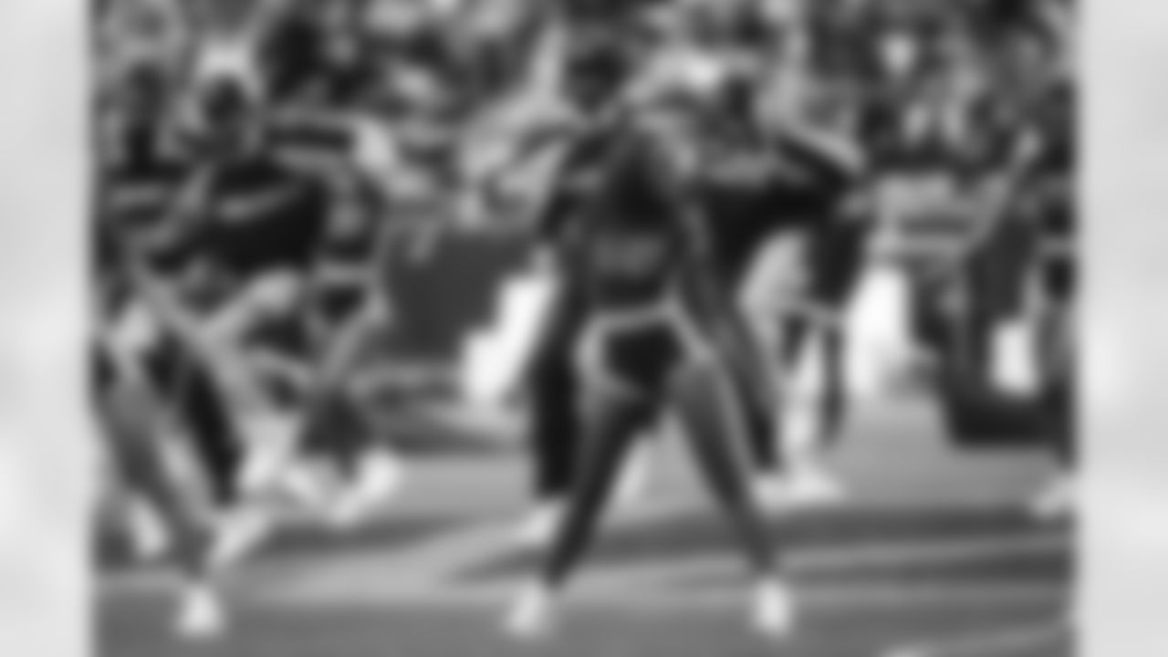 LANDOVER, MD – NOV 09: Command Force dancing at Northwest Stadium on AUGUST 18, 2025 in Landover, MD (Photo by Taylor Sims for Washington Commanders\