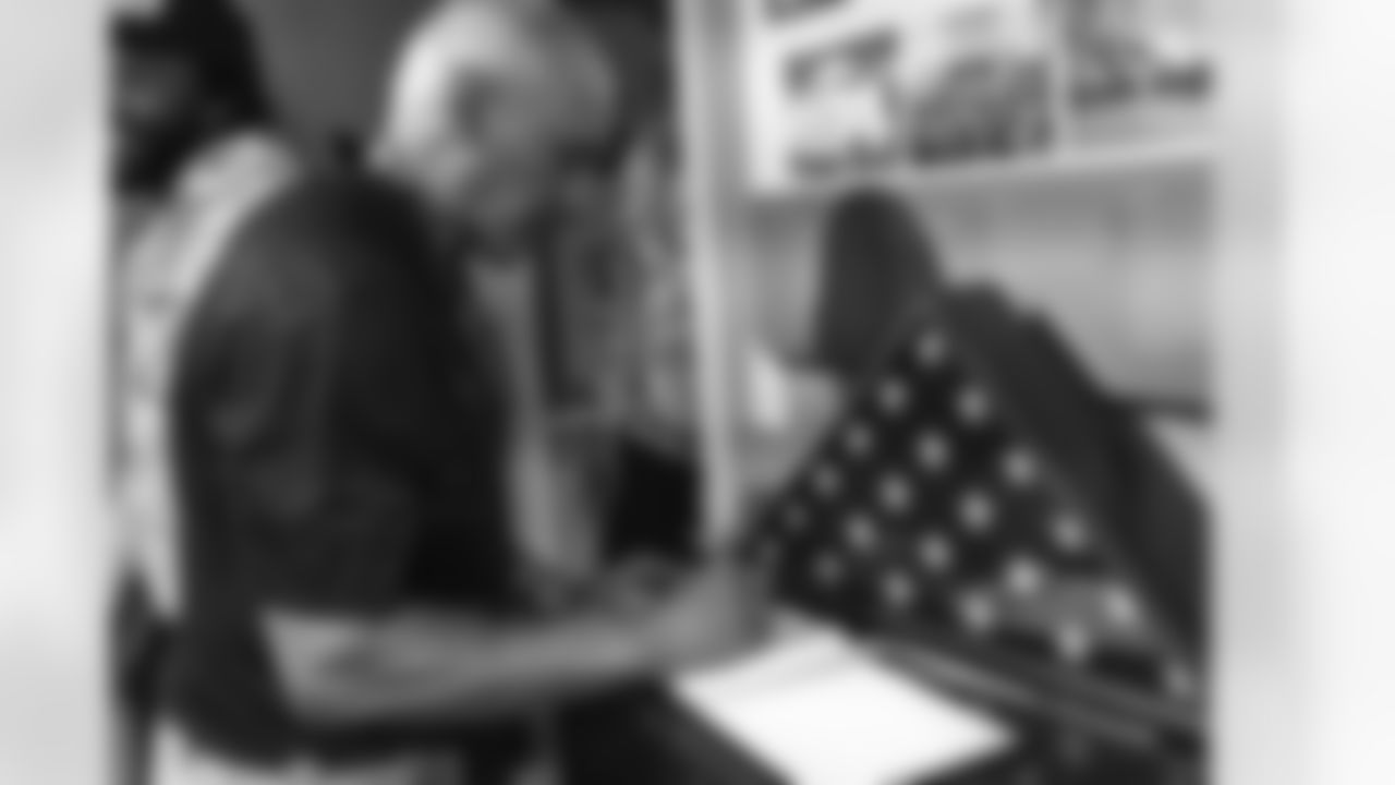 Images of Commander players and Command Force visiting Arlington National Cemetery with the USAA event staff at Fort Myers on October 21, 2025 in Landover, MD (Photo by Taylor Sims for Washington Commanders)