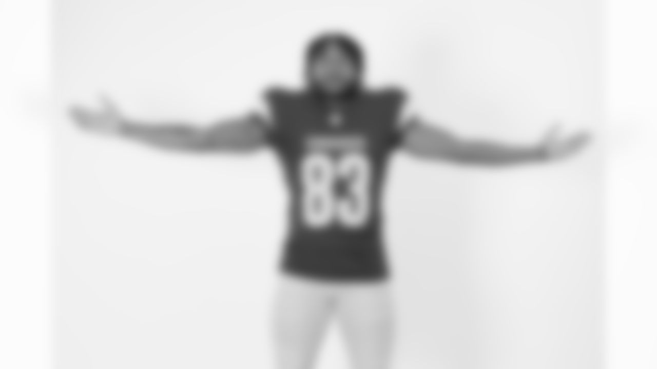 Washington Commanders wide receiver Jaylin Lane (83) poses for a portrait during the NFLPA Rookie Premiere on Saturday, May 17, 2025 in Thousand Oaks, Calif. (Ben Liebenberg/NFL)