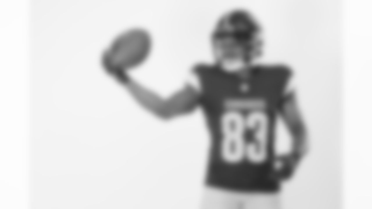 Washington Commanders wide receiver Jaylin Lane (83) poses for a portrait during the NFLPA Rookie Premiere on Saturday, May 17, 2025 in Thousand Oaks, Calif. (Ben Liebenberg/NFL)