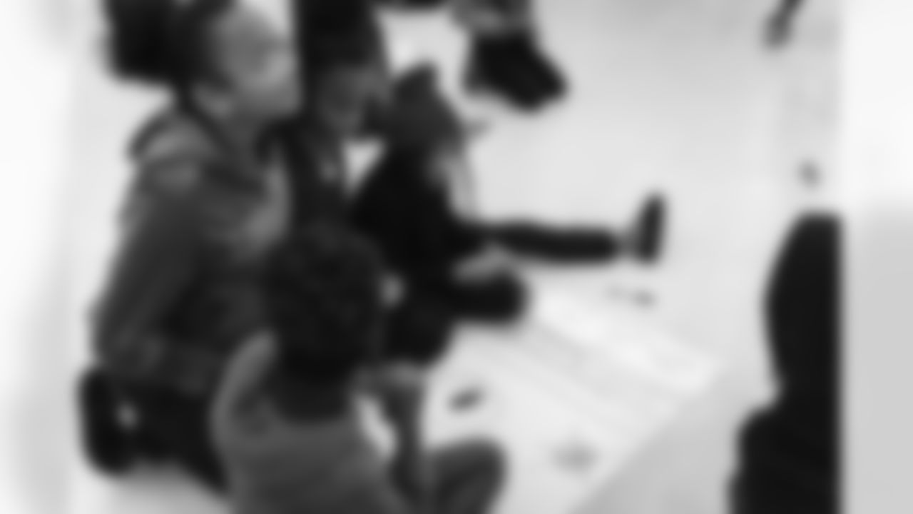 WASHINGTON, DC – DEC 09: Images of Johnson Johnson at his school visit at Malcolm X Elementary in Washington, DC on DECEMBER 09, 2025 (Photo by Taylor Sims for Washington Commanders)