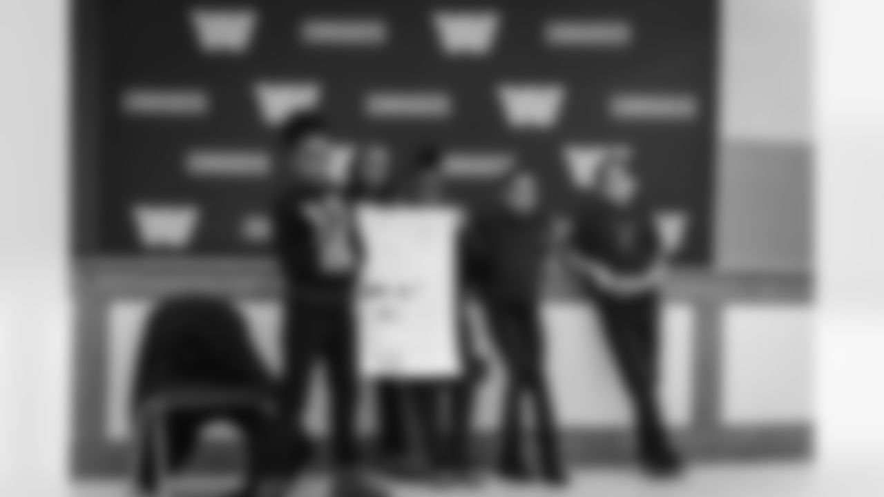 WASHINGTON, DC – DEC 09: Images of Johnson Johnson at his school visit at Malcolm X Elementary in Washington, DC on DECEMBER 09, 2025 (Photo by Taylor Sims for Washington Commanders)