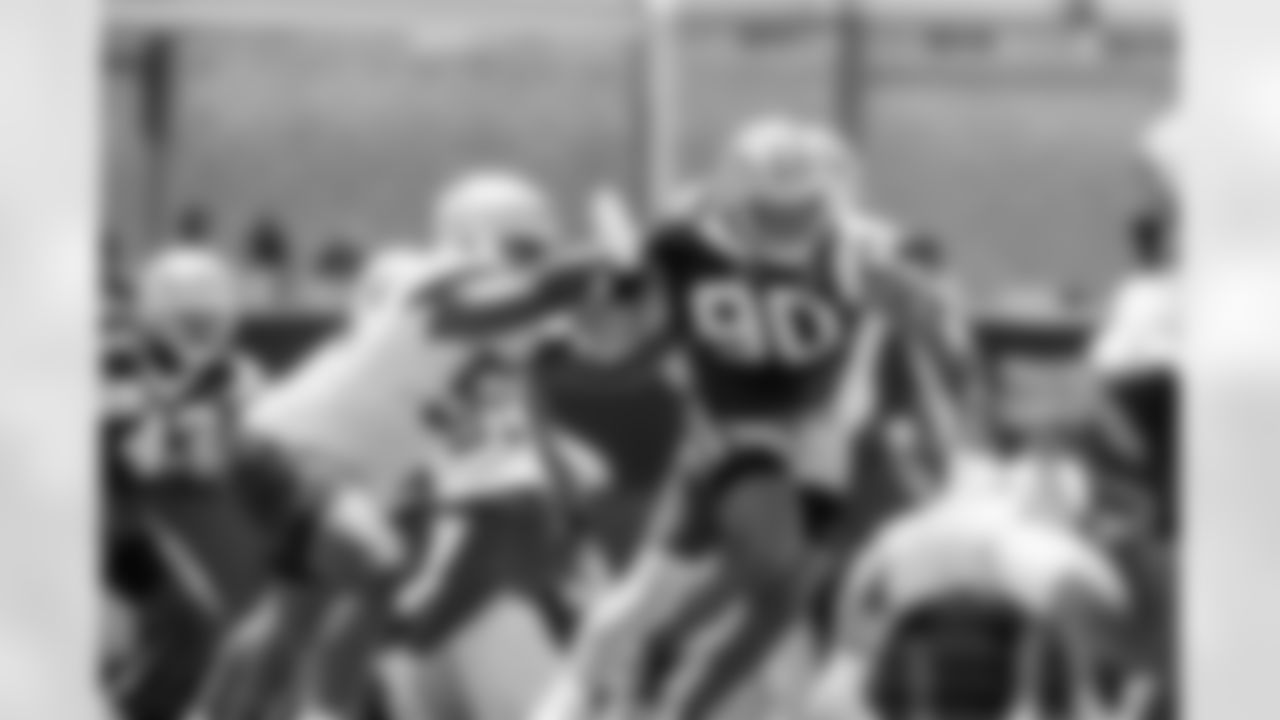 11. Solomon Thomas
In his first camp with the Cowboys, Thomas showed the versatility the team is looking for, with the ability to play both inside and outside, depnding on the alignment.
Thomas will probably play mostly at defensive tackle, a spot the Cowboys need some help. His strength and agility will be a problem for opposing linemen, as it was at times here in Oxnard.