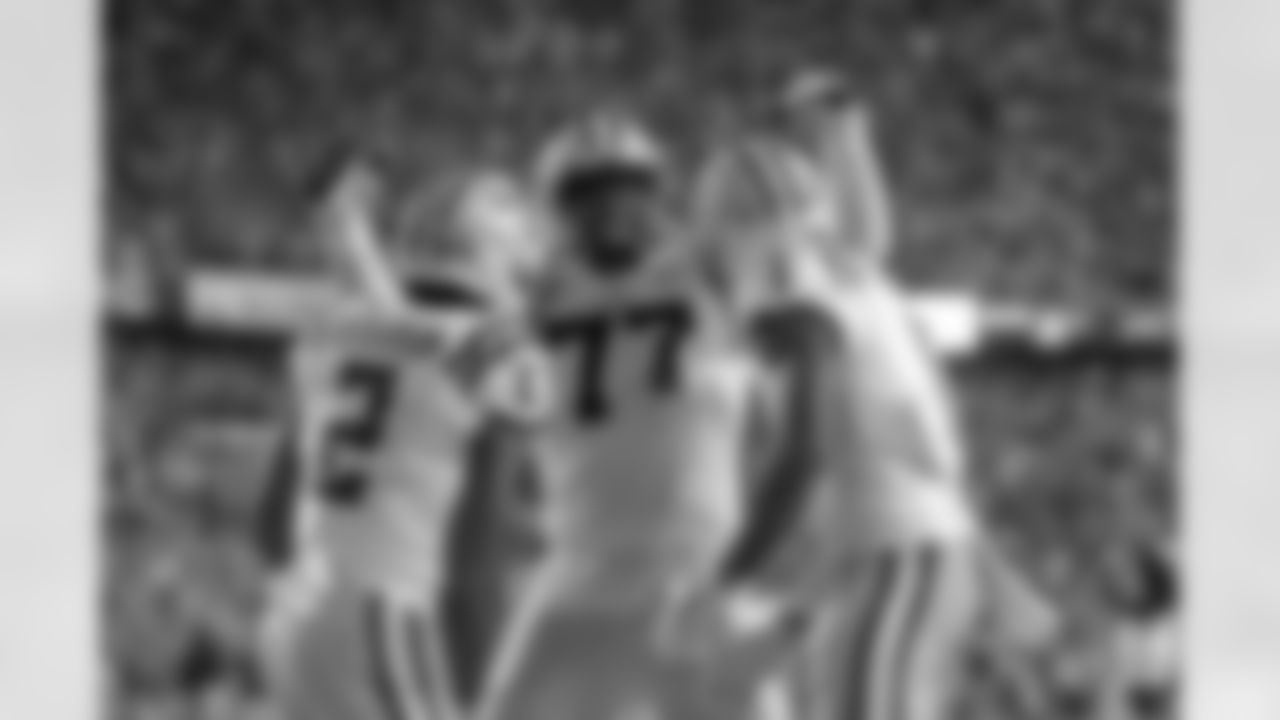 The 2019 LSU football team will go down as one of the greatest team in college football history. Not only were the Tigers led by Heisman Trophy winer Joe Burrow, but that national-championship team had stellar wide receivers such as Ja'Marr Chase (right) and Justin Jefferson (left), a pair of future All-Pros. But don't forget about the linemen, as Charles (77) started the final nine games at left tackle.