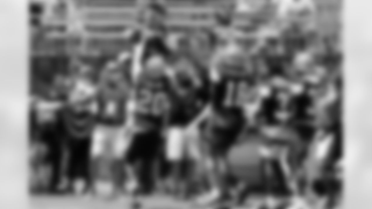 5. Kaiir Elam
See ball ... get ball! No problem for Kaiir Elam, who probably had as many interceptions as any other defender during camp.
Now, when it comes to grabbing babies and lifting them to the air in celebratory fashion ... Elam definitely won that aspect!
His interception / baby grab was one of the best moments in all of camp. But it shouldn't overshadow the fact that Elam was by far the most consistent cornerback on the team.