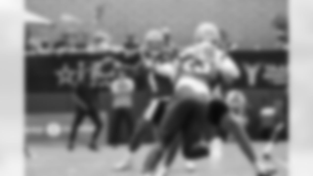 Dante's Inferno
Back like he never left, only seemingly better and/or more motivated to prove he's one of the best pass rushers in the league when given the reps, Dante Fowler left his imprint all over the first practice. His most notable contribution was on an attempted handoff from Dak Prescott to JaVonte Williams. Fowler teleported to the backfield and nearly got to the ball before Williams did, on a play that would've been destroyed if the players were in a padded practice.
His first step and football IQ are a dangerous combination that makes Fowler, who is also coming off of a career season for the Commanders, an impact player off of the edge that looks to raise hell for the Cowboys in 2025. - Patrik Walker
