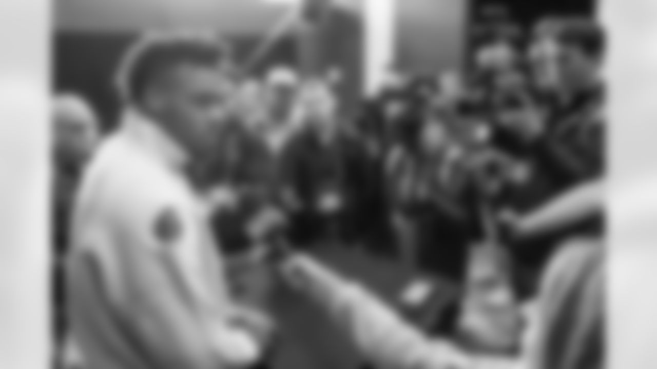 Cornelius talks to the media Sunday, Dec. 29, 2024, in Los Angeles ahead of Wednesday's Rose Bowl College Football Playoff against Ohio State.
